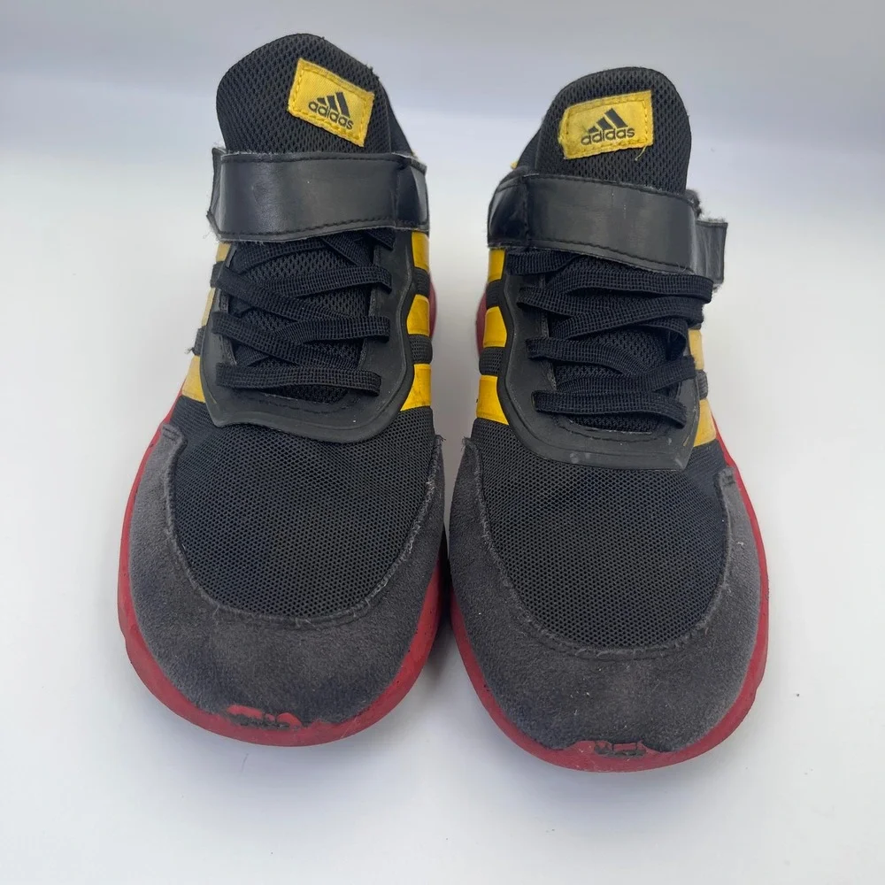 Adidas Mickey Mouse Shoes Kids 5 Black‎ Red Yellow Good Disney Cloudfoam IG5372